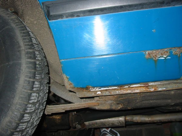 Rotten sill on Ford Capri