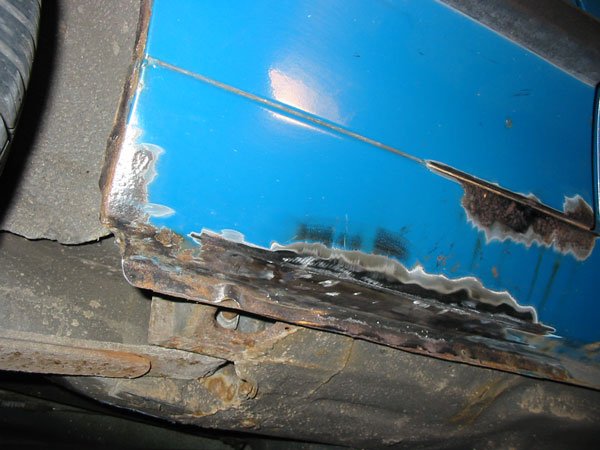 Beautifully welded sill on the Capri