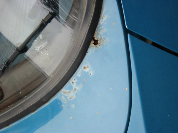 Capri nearside scuttle panel with hole