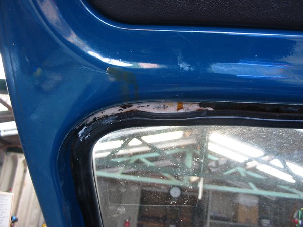 Capri tailgate with bathroom sealant repair