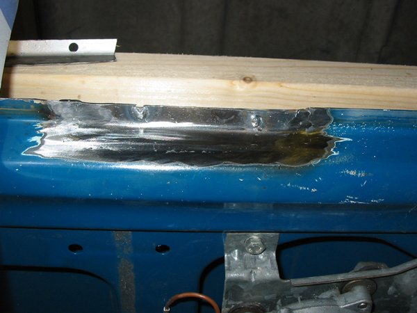 Not too shabby Capri tailgate rear screen frame repair