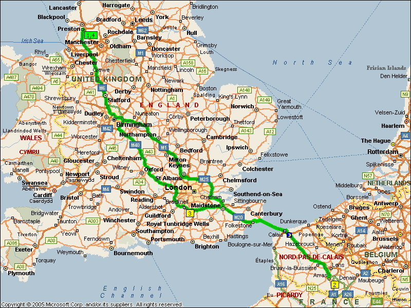 The route from Lancashire to Surrey ... via Arras in Northern France The route from Lancashire to Surrey via Arras in Northern France