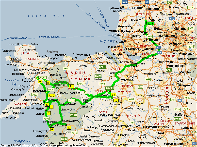 Weekend route around North Wales Weekend route around North Wales Classic Ford Snowdonia Tour 2007