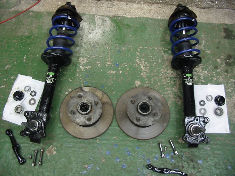 Re-assembled struts Capri front strut re-assembled