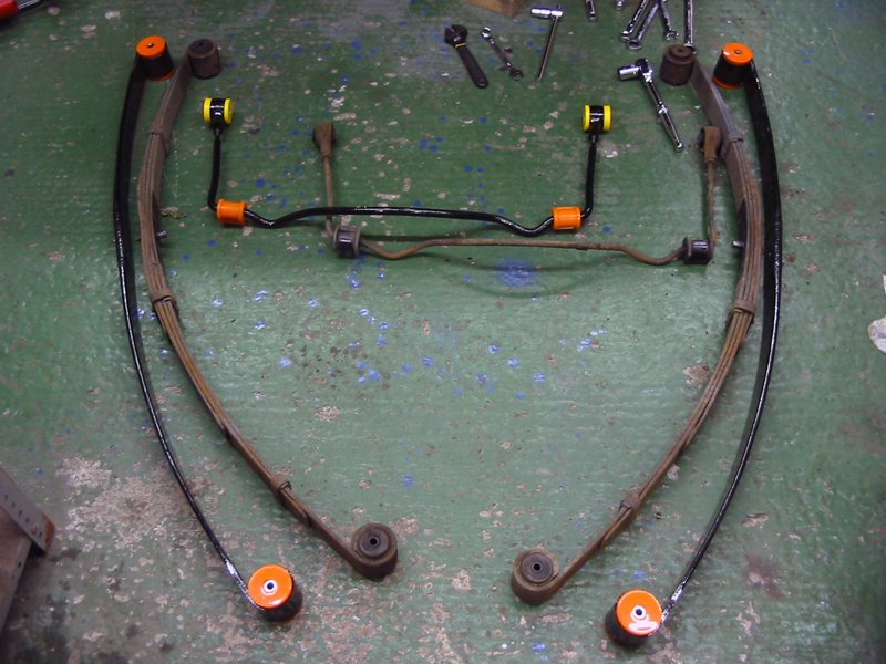 Capri single and multi-leaf rear springs and anti roll bar