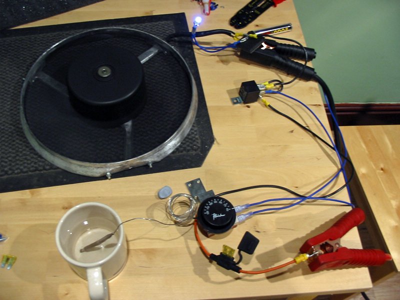 Success ! Radiator fan circuit bench tested