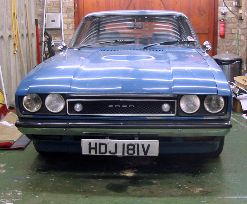 Indicator placement on a Mk3 Capri with Mk2 front bumper