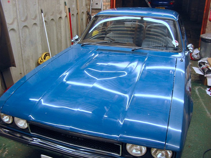 Capri bonnet after using Farecla G3 cutting compound